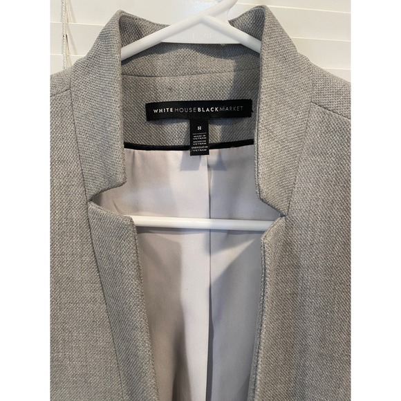 White House Black Market‎ Gray Blazer Jacket Double Breasted Womens Size 8 - Picture 3 of 6